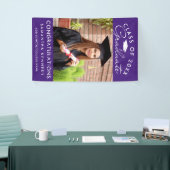 Purple Photo Graduation 2026 Congratulations Banner (Messeveranstaltung)