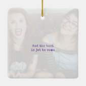 Purple Photo Keepsake Christmas Keramikornament (Rückseite)