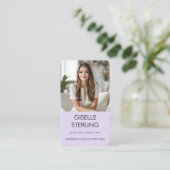 Purple Photo Professional Visitenkarte (Stehend Vorderseite)