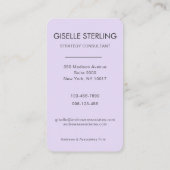 Purple Photo Professional Visitenkarte (Rückseite)