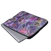 Purple Pink Abstract Leaves Natur Pattern Laptopschutzhülle (Vorne Knopf)