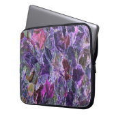 Purple Pink Abstract Leaves Natur Pattern Laptopschutzhülle (Vorderseite Links)