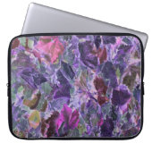 Purple Pink Abstract Leaves Natur Pattern Laptopschutzhülle (Vorderseite)