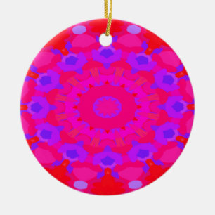 Purple, Pink and Orangenberg Keramik Ornament