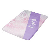 Purple, pink and white schatten glitter badematte (Schrägansicht)