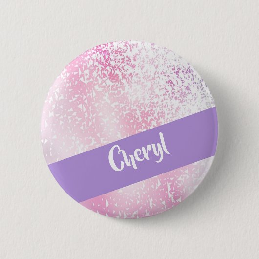 Purple, pink and white schatten glitter button (Vorderseite)