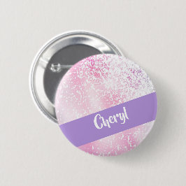 Purple, pink and white schatten glitter button