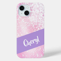 Purple, pink and white schatten glitter
