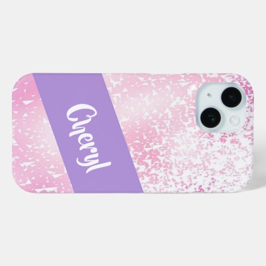 Purple, pink and white schatten glitter Case-Mate iPhone hülle (Rückseite (Horizontal))