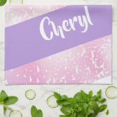 Purple, pink and white schatten glitter geschirrtuch (Gefaltet)