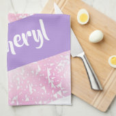 Purple, pink and white schatten glitter geschirrtuch (Viertel Falte)