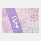 Purple, pink and white schatten glitter geschirrtuch (Horizontal)