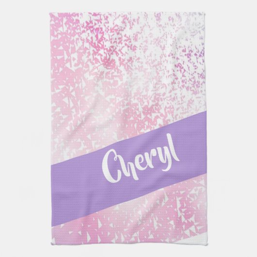 Purple, pink and white schatten glitter geschirrtuch (Vertikal)