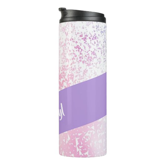 Purple, pink and white schatten glitter thermosbecher (Nach rechts gedreht)