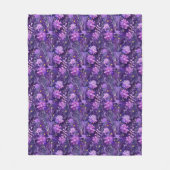 Purple Pink and Yellow Daisy Floral Pattern Fleecedecke (Vorderseite)