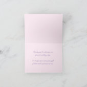 Purple pink bird wedding bridesmaid thank you card dankeskarte (Innenseite)