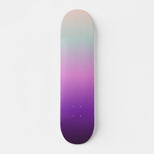 Purple Pink Blue Blurry Gradient Skateboard (Vorne)