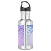 Purple Pink Blue Schatten Unicorn Glitter Edelstahlflasche (Rückseite)