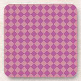Purple Pink Checker Diamond Pattern Getränkeuntersetzer