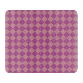 Purple Pink Checker Diamond Pattern Schneidebrett (Vorderseite)