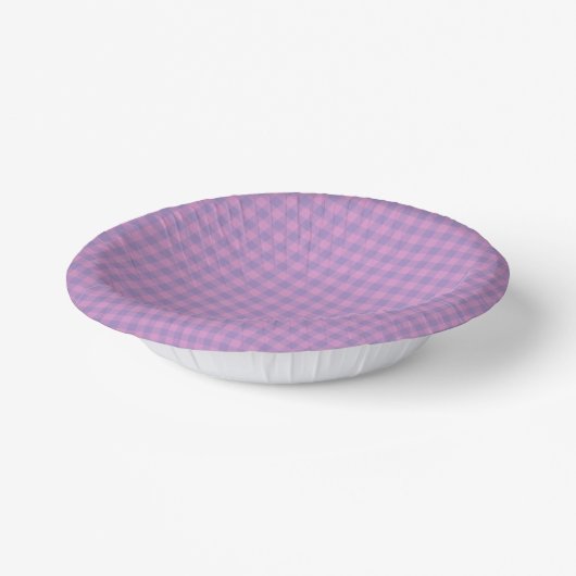 Purple Pink Checkerboard Pattern Pappteller (Gewinkelt)