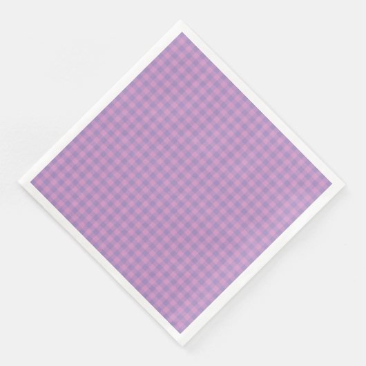 Purple Pink Checkerboard Pattern Serviette (Ecke)