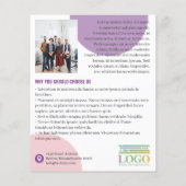 Purple Pink Circles Logo Photos Promotional Flyer (Hinten)