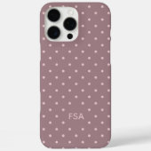 Purple Pink Custom Monogram Micro Polka Dots Case-Mate iPhone Hülle (Rückseite)