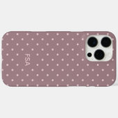 Purple Pink Custom Monogram Micro Polka Dots Case-Mate iPhone Hülle (Rückseite (Horizontal))