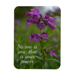 Purple Pink Dragonmouth Flower Motivational Magnet