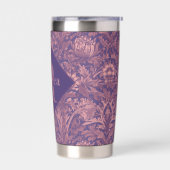 Purple Pink Floral William Morris Elegant Monogram Thermobecher (Links)