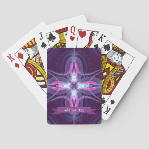 Purple Pink Fractal Flower Playing Cards Spielkarten