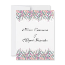 purple pink green watercolor flowers