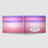 Purple Pink Ocean Sunset for Memorial Service Gästebuch (Voll)