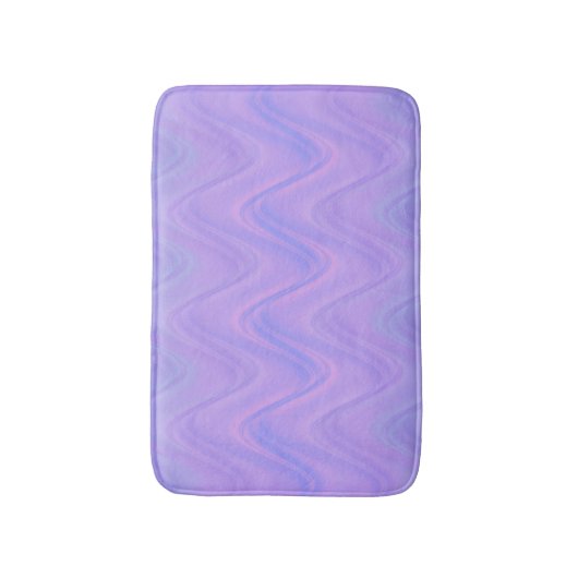 Purple Pink Wavy Lines Pattern Badematte (Vorderseite Vertikal)