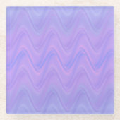 Purple Pink Wavy Lines Pattern Glasuntersetzer (Vorderseite)