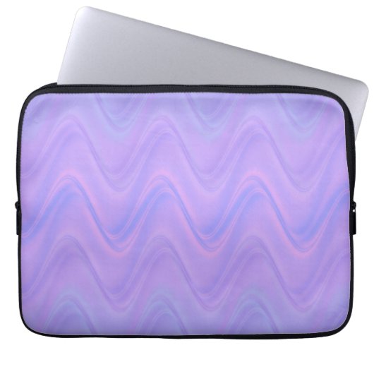 Purple Pink Wavy Lines Pattern Laptopschutzhülle (Vorderseite)