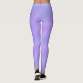 Purple Pink Wavy Lines Pattern Leggings (Rückseite)