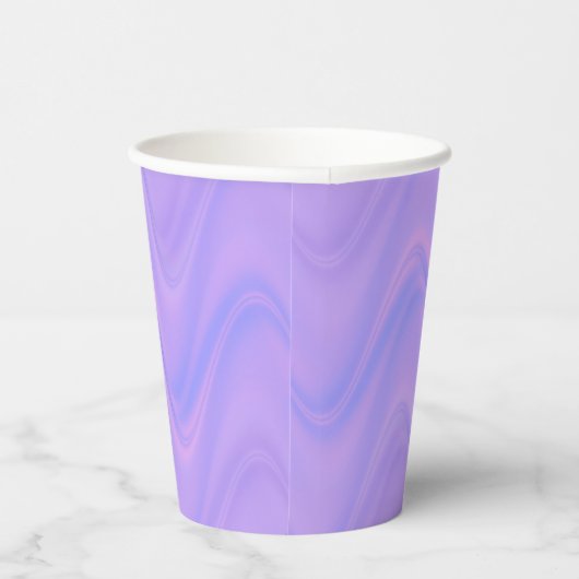 Purple Pink Wavy Lines Pattern Pappbecher (Rechts)