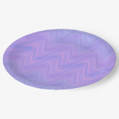 Purple Pink Wavy Lines Pattern Pappteller (Schrägansicht)