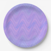 Purple Pink Wavy Lines Pattern Pappteller (Vorderseite)