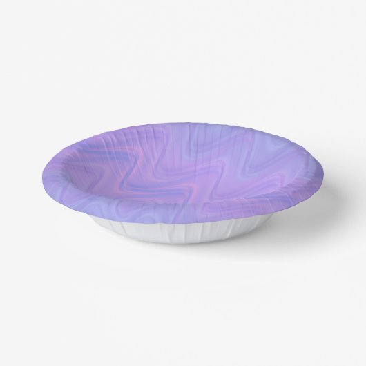 Purple Pink Wavy Lines Pattern Pappteller (Gewinkelt)