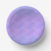 Purple Pink Wavy Lines Pattern Pappteller (Vorderseite)