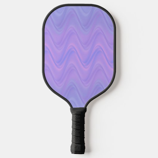 Purple Pink Wavy Lines Pattern Pickleball Schläger (Rückseite)