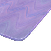Purple Pink Wavy Lines Pattern Schneidebrett (Ecke)