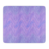 Purple Pink Wavy Lines Pattern Schneidebrett (Vorderseite)