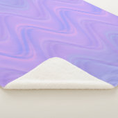 Purple Pink Wavy Lines Pattern Sherpadecke (3/4)