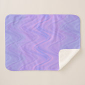 Purple Pink Wavy Lines Pattern Sherpadecke (Vorderseite (Horizontal))