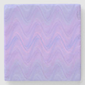 Purple Pink Wavy Lines Pattern Steinuntersetzer (Vorderseite)