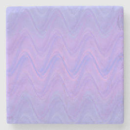 Purple Pink Wavy Lines Pattern Steinuntersetzer